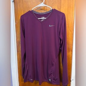 Nike Pro Fitted Maroon Shirt